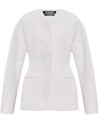 Jacquemus - Giacca Bianco `Ovalo` - Lyst