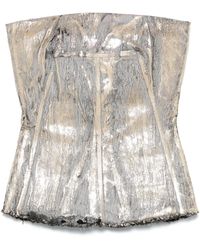 Rick Owens - Bustino Con Effetto Craquelé - Lyst