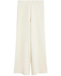 Max Mara - Viscose Crêpe Knit Pants - Lyst