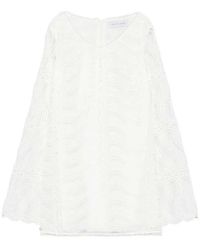 Raquel Diniz - Maty V Neck Dress With Wavy Lace - Lyst