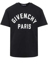 Givenchy - Paris Logo Embroidered T-Shirt - Lyst