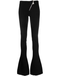 The Attico - Zip-embellished Flared Trousers - Lyst