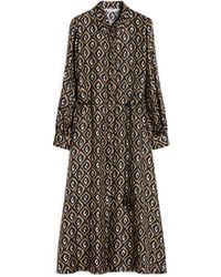 Max Mara - Printed Silk Twill Shirt Dress - Lyst