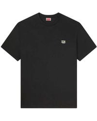 KENZO - T-Shirt With Embroidered Appliqué - Lyst