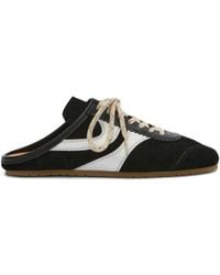 Dries Van Noten - Suede-Stripe Sneaker Mules - Lyst
