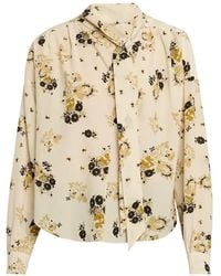Isabel Marant - Fedry Floral-Print Silk Blouse With Scarf-Style Neckline - Lyst