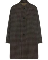 Maison Margiela - Buttoned Plaid Trench Coat - Lyst