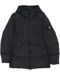 Stone Island - Quilted Jacket With Compass Patch - Lyst