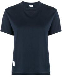 Thom Browne - T-Shirt A Maniche Corte Con Patch Logo - Lyst