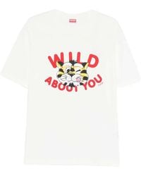 KENZO - Wild Tiger Cotton T-Shirt - Lyst