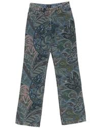 Etro - Floral Print Flared Jeans - Lyst