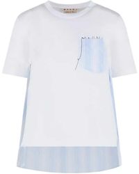 Marni - Striped T Shirt With Pocket - Lyst