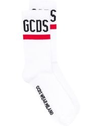 Gcds - Ribbed Socks With Logo - Lyst