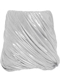 Norma Kamali - Metallic Draped Mini Skirt - Lyst