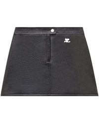 Courreges - Courregès Stretch Cotton A Line Mini Skirt - Lyst