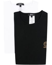 Versace - Two-Piece Cotton Blend T-Shirt Set With Medusa Head Print - Lyst