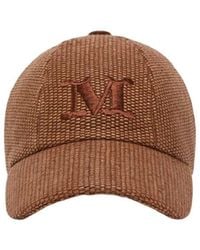Max Mara - Raffia-Effect Baseball Cap - Lyst