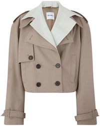 The Attico - Short Gabardine Trench Coat - Lyst