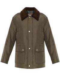 Maison Margiela - Jacket With Shearling Collar And Flap Pockets - Lyst