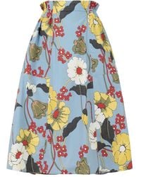 Marni - Poplin Elasticated Midi Skirt With Melody Print Clothing - Lyst