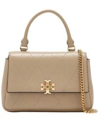 Tory Burch - Charlie Mini Quilted Top Handle Bag - Lyst