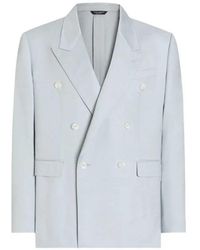 Dolce & Gabbana - Shantung Viscose Double-Breasted Jacket - Lyst