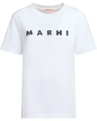 Marni - Logo Print T-Shirt - Lyst