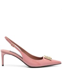 Dolce & Gabbana - Pumps With 65Mm Logo Plaque - Lyst