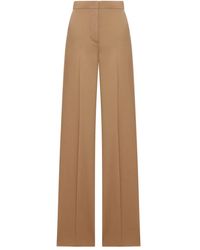 Max Mara - Straight-Leg Light Wool Trousers - Lyst