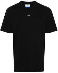 Off-White c/o Virgil Abloh - Off- Logo-Print Cotton T-Shirt - Lyst