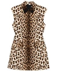 Sportmax - Lonza Short Dress With Animal Print - Lyst