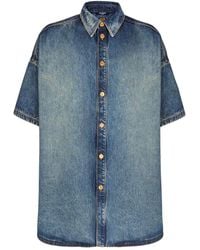 Balmain - Short-Sleeved Button-Up Shirt - Lyst