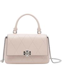 Tory Burch - Charlie Quilted Top Handle Chain Wallet - Lyst
