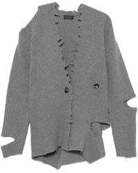 Haikure - Distressed-Effect Cardigan - Lyst