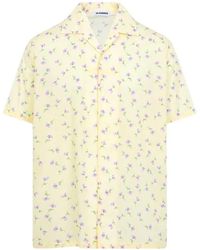 Jil Sander - Short-Sleeved Shirt With Floral Print - Lyst