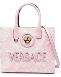 Versace - Piccola Borsa Tote Con Stampa La Medusa - Lyst