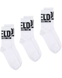 DIESEL - Skm-Ray Three-Pack Socks - Lyst