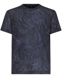 Etro - T-Shirt With Paisley Print - Lyst