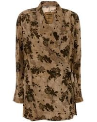 Uma Wang - Printed Satin Blazer - Lyst