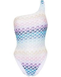 Missoni - One-Shoulder One-Piece Swimsuit - Lyst