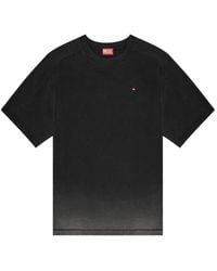 DIESEL - Cotton T-Shirt With Degradé Effect - Lyst