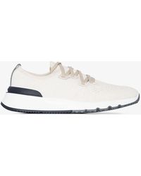 Brunello Cucinelli - Cotton Chiné Knit Sneakers - Lyst