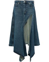 Y. Project - Cut-Out Midi Denim Skirt - Lyst