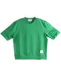Thom Browne - T-Shirt With Striped Detail - Lyst
