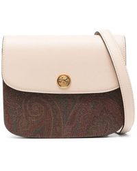 Etro - Shoulder Bag With Paisley Print Panels - Lyst