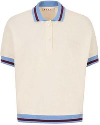 Marni - Polo Shirt With Striped Detail - Lyst