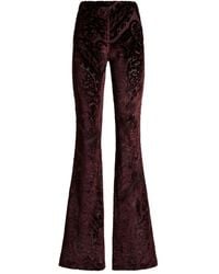 Etro - Flared Trousers With Jacquard Effect - Lyst