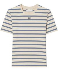 Tory Burch - Striped Cotton T Shirt - Lyst