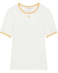 Courreges - T-Shirt With Contrasting Trim - Lyst