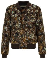 Dries Van Noten - 'valtor' Bomber Jacket With Embroideries And Beads - Lyst